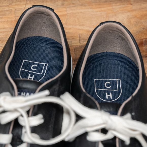 Cole Haan Grand OS Sneakers C25781 Mens Black Leather Lifestyle Shoes Size 8.5 M - Picture 7 of 8